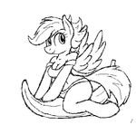  anthro banana black_and_white breasts clothing equine female friendship_is_magic fruit hair horse looking_at_viewer mammal monochrome my_little_pony pegasus plain_background scootaloo_(mlp) sketch solo suggestive suggestive_food tg-0 white_background wings young 