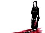  black_hair black_kimono blood dan_kim funeral_kimono japanese_clothes kimono long_hair polychromatic white_background 