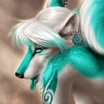  all_fours anthro artica_sparkle big_breasts breasts canine female fur hair jocarra mammal nude smile solo 