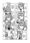  1girl animal_ears blush breasts camera check_translation comic fox_ears fox_tail glasses greyscale hard_translated highres log_horizon looking_at_viewer medium_breasts monochrome nureha sasakamakue shiroe smile tail translated translation_request 