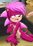  female hair hedgehog mammal mobius_unleashed nude open_mouth original_character palcomix penis pink_hair purple_eyes saliva sega sonia sonia_the_hedgehog sonic_(series) tongue 