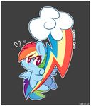  &lt;3 chibi cloud cutie_mark english_text equine female friendship_is_magic hair horse hug lifeloser mammal multi-colored_hair my_little_pony pegasus plain_background pony purple_eyes rainbow_dash_(mlp) rainbow_hair solo text wings 