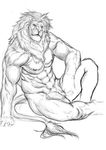  anthro balls biceps big_muscles bomb bomb_(artist) feline fur lion male mammal muscles nipples nude pecs penis plain_background pose presenting sheath sitting sketch solo toned vein white_background 