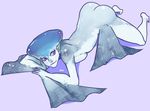  ass breast_press breasts chin_rest extra_eyes fins grey_skin monster_girl nude older princess_ruto purple_eyes scathegrapes sideboob smile the_legend_of_zelda the_legend_of_zelda:_ocarina_of_time top-down_bottom-up zora 