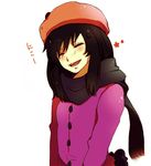  black_hair hat long_hair scarf smile solo south_park wendy_testaburger yyy246 