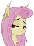  absurd_res agister39 alpha_channel equine fangs female flutterbat_(mlp) fluttershy_(mlp) friendship_is_magic half-closed_eyes hi_res horse looking_at_viewer magister39 mammal messy_hair my_little_pony plain_background pony red_eyes smile solo transparent_background vampire vector 