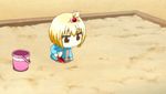  animated animated_gif blonde_hair child d-frag! lowres sand shibasaki_roka short_hair what 