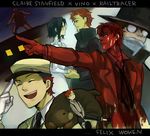 1girl baccano! bad_id bad_pixiv_id blood chane_laforet claire_stanfield multiple_persona nanamura objection pointing 