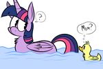  ? avian chest_tuft cutie_mark duck duckling duo equine female friendship_is_magic fur hair horn karpet-shark mammal multi-colored_hair my_little_pony plain_background purple_fur purple_hair tuft twilight_sparkle_(mlp) two_tone_hair unicorn water winged_unicorn wings yellow_feathers 