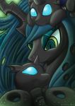  absurd_res ambiguous_gender baby big_eyes changeling cub cute equine eyelashes female feral friendship_is_magic hair half-closed_eyes happy hi_res horn horse long_hair mammal mother my_little_pony nude parent pony queen queen_chrysalis_(mlp) royalty sharp_teeth smile teeth vavacung young 