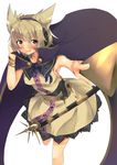  amai_nekuta belt blush cape earmuffs looking_at_viewer shirt short_hair skirt sleeveless solo touhou toyosatomimi_no_miko wristband yellow_eyes 