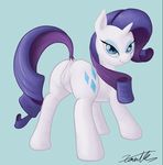  anus blue_eyes butt equine female friendship_is_magic hair horn mammal my_little_pony paperdoll_animation presenting presenting_hindquarters purple_hair pussy rarity_(mlp) unicorn xanthor 