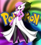  &#38738;&#31354;&#22826;&#38525; alternate_color anthro barefoot breasts clothed clothing dress english_text eyelashes female fist frown gardevoir looking_at_viewer nintendo nipples pok&#233;mon pok&eacute;mon solo standing text unknown_artist video_games 