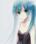  aqua_eyes aqua_hair hatsune_miku long_hair solo syutyou twintails vocaloid 