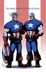  big_hair blonde_hair captain_america captain_america_(cosplay) cosplay crossover frown guile laughing marvel md5_mismatch michael_mayne multiple_boys resized shield steve_rogers street_fighter superhero upscaled wardrobe_malfunction 