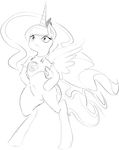  anthro cutie_mark equine female friendship_is_magic horn horse mammal my_little_pony pony princess_luna_(mlp) solo winged_unicorn wings zev 
