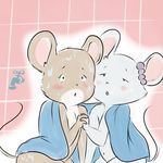  antoinette c&#233;lestine cub duo ernest_and_c&#233;lestine ernest_and_c&eacute;lestine mammal mouse nude rodent unknown_artist wet young 