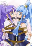  arms_behind_back bdsm blue_eyes blue_hair bondage bound cure_fortune cure_princess dildo double_dildo gag happinesscharge_precure! hikawa_iona oral precure purple_eyes purple_hair restrained rope saliva shirayuki_hime tied_together tongue yuri 