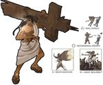  artist_request beard cross facial_hair fighting_game full_body gameplay_mechanics jesus long_hair lowres male_focus mustache nail parody sandals scar transparent_background 