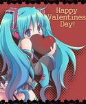  blue_eyes blue_hair emuru happy_valentine hatsune_miku heart long_hair lowres solo twintails valentine vocaloid 