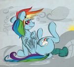  cutie_mark dildo ear_piercing equine female feral friendship_is_magic looking_at_viewer mammal masturbation my_little_pony nude pegasus piercing pussy pussy_juice rainbow_dash_(mlp) sex_toy smile solo some-faggot wings yo 