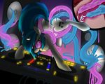  anal_penetration ass_up blue_hair cum cum_in_ass cum_in_uterus cum_inside cymek equine eyewear female friendship_is_magic glasses goo hair horn internal knot mammal my_little_pony penetration raised_tail red_eyes tentacles unicorn vaginal vaginal_penetration vinyl_scratch_(mlp) 