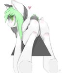  absurd_res anus bree_jetpaw cutie_mark equine female fur green_eyes green_hair hair hi_res horse loveheart majikplant420 mammal my_little_pony plain_background pony pussy solo white_background white_fur 