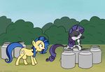  el-yeguero equine female feral friendship_is_magic fur green_eyes hair horn horse mammal milky_way_(character) my_little_pony pony purple_hair rarity_(mlp) shocked smile teats unicorn yellow_fur 