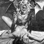  demon demon_wings female forced greyscale horn human lying male mammal missionary_position monochrome not_furry on_back open_mouth penetration rape sex spikes spread_legs spreading table_lotus_position unknown_artist wings 