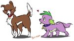  blush brown_fur canine collar duo equestria_girls female friendship_is_magic fur furreon green_eyes male mammal my_little_pony penis plain_background purple_fur spike_(eg) spike_(mlp) tails tongue tongue_out white_background winona_(mlp) 