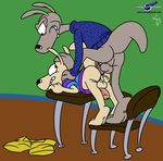  anal_penetration anthro anus balls bottomless butt cub cum cum_in_ass cum_inside desk dingo_(rocko&#039;s_modern_life) dingo_(rocko's_modern_life) duo forced from_behind gay kangaroo lancer_buck_(colorist) male mammal marsupial penetration penis public rape rocko rocko&#039;s_modern_life rocko's_modern_life school sex size_difference toony uncut wallaby wolfblade young 