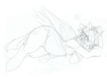  &lt;3 equine female feral friendship_is_magic horn longinius looking_at_viewer mammal monochrome my_little_pony sketch smile solo twilight_sparkle_(mlp) underwear winged_unicorn wings 