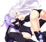  :o armpits ass bangs bare_shoulders bent_over black_heart black_legwear blue_eyes blush braid breasts cleavage closed_eyes covered_navel elbow_gloves flipped_hair floating_hair from_side glomp gloves glowing hair_between_eyes hug leotard long_hair lying magical_girl multiple_girls neon_trim neptune_(choujigen_game_neptune) neptune_(series) noire nose_blush on_back open_mouth purple_hair purple_heart raised_eyebrows spread_legs symbol-shaped_pupils thighhighs transparent_background twin_braids very_long_hair wavy_hair white_hair yuri 