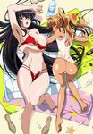  2girls areola_slip areolae arm_up armpits ass back bare_legs bare_shoulders barefoot beach bikini black_hair blonde_hair blue_eyes blush bottle breast_hold breasts collarbone dark_skin embarrassed erect_nipples feet female fingernails flower furuse_mayu futaba_lili_ramses glasses glasses_removed green_eyes hair_between_eyes hair_ribbon highres hips kneeling kneepits large_breasts legs long_hair long_image looking_at_viewer looking_back lotion lying midriff morino_yuuko multiple_girls navel nipples official_art on_back one-piece_swimsuit open_mouth outdoors profile puddle red_bikini ribbon sand sandals school_swimsuit see-through shadow shiny shiny_hair shiny_skin shoes_removed skindentation skinny soles spilling star star_print starfish sunglasses sunscreen suntan_lotion swimsuit tall_image tentacle_and_witches thighs thong toes towel transparent twintails untied very_long_hair wardrobe_malfunction water_bottle white_school_swimsuit white_swimsuit wide_image 