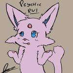  canine eeveelution espeon female feral fur hair happy mammal nintendo paws plain_background pok&#233;mon pok&eacute;mon skyffan smile solo tongue tongue_out video_games 