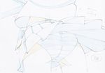 ass close-up color_trace commentary highres key_frame kill_la_kill matoi_ryuuko official_art panties pantyshot partially_colored production_art sketch social_commentary striped striped_panties traditional_media trigger_(company) truth underwear upshirt upskirt 