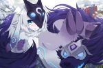  2018 2d_animation animated anthro blush breasts caprine female fur kindred_(lol) lamb_(lol) league_of_legends mammal mask riot_games sheep sollyz video_games white_fur 