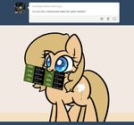  backy blue_eyes cutie_mark equine eyelashes female fur horse mammal my_little_pony numbers pony sale slavedemorto solo standing steam tan_fur tan_hair text tumblr valve 