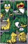  beak claws comic drooling hawk jet_the_hawk keanon_woods male saliva sega solo sonic_(series) sonic_riders talons transformation werehawk 