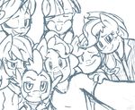  anthro anthrofied applejack_(mlp) chicasonic clothing cowboy_hat dragon equine eyes_closed fangs female fluttershy_(mlp) freckles friendship_is_magic group hair hat hoodie horn horse looking_at_viewer male mammal monochrome my_little_pony one_eye_closed pegasus pinkie_pie_(mlp) plain_background pony rainbow_dash_(mlp) rarity_(mlp) selfie shirt slit_pupils spike_(mlp) twilight_sparkle_(mlp) unicorn white_background wings wink 