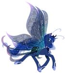  absurd_res alpha_channel antennae arthropod blue_fur blue_hair breezie crown cutie_mark equine female feral friendship_is_magic fur fuyu-no-shiro hair hi_res horn horse insect long_hair looking_at_viewer mammal my_little_pony plain_background pony princess_luna_(mlp) royalty transparent_background winged_unicorn wings 