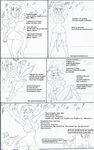  anthro big_breasts breasts canine cat cleavage clothed clothing comic dancing dog dudley_puppy english_text erect_nipples feline female jojocoso kitty_katswell mammal monochrome nipples seductive singing spanish_text t.u.f.f._puppy text tight_clothing traditional_media uncolored 