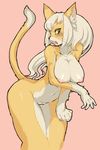  big_breasts breasts cat feline female fur hair mammal nipples white_hair yellow_fur 