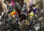  &lt;3 2014 applejack_(mlp) arms_back assault_rifle blue_eyes boltok_pistol character equine eyewear female fluttershy_(mlp) friendship_is_magic gears_of_war gears_of_war_2 gears_of_war_3 gnasher_shotgun green_eyes group hair horse human humor john_joseco lancer long_hair longshot mammal mulcher my_little_pony original outside pink_hair pinkie_pie_(mlp) pony pose purple_eyes purple_hair rainbow_dash_(mlp) rarity_(mlp) smile torque_bow twilight_sparkle_(mlp) war 