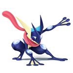  amphibian frog greninja long_tongue nintendo official_art plain_background pok&#233;mon pok&eacute;mon red_eyes solo super_smash_bros tongue video_games white_background 