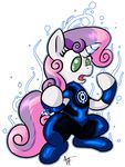  absurd_res alpha_channel blue_lantern clothing crossover cynos-zilla english_text equine female feral friendship_is_magic fur green_eyes green_lantern_(series) hair hi_res horn mammal multi-colored_hair my_little_pony open_mouth plain_background ring signature smile solo sweetie_belle_(mlp) text transparent_background two_tone_hair unicorn white_fur 