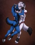  canine couple cuddling digital duo invalid_color limizuki love mammal painting raphial wolf 