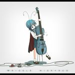 antennae bad_id bad_pixiv_id cape double_bass green_eyes green_hair headphones headphones_around_neck instrument musical_note r.s.r. short_hair solo touhou wriggle_nightbug 