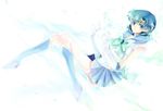  bad_id bad_pixiv_id bishoujo_senshi_sailor_moon blue blue_choker blue_eyes blue_footwear blue_hair blue_sailor_collar blue_skirt boots choker earrings elbow_gloves gloves jewelry knee_boots magical_girl mizuno_ami nako_(nonrain) sailor_collar sailor_mercury sailor_senshi_uniform short_hair skirt solo tiara water white_gloves 