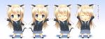  animal_ears bad_id bad_pixiv_id blonde_hair blue_eyes cat_ears closed_eyes eyebrows k-on! kotobuki_tsumugi kyu_kyu_kyu_nyaa long_hair school_uniform solo tail yoshino_ryou 